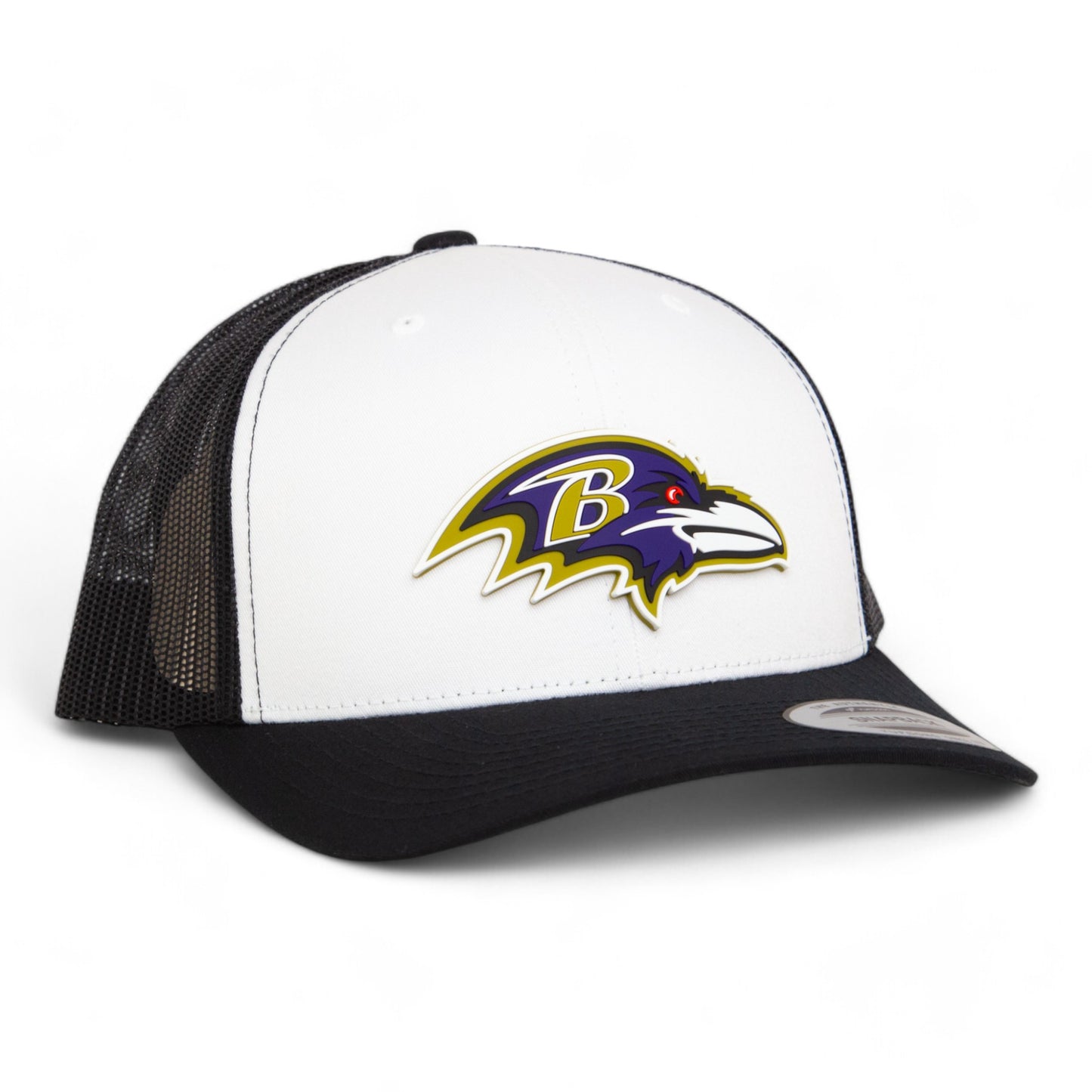 Baltimore Ravens 3D YP Snapback Trucker Hat- White/ Black