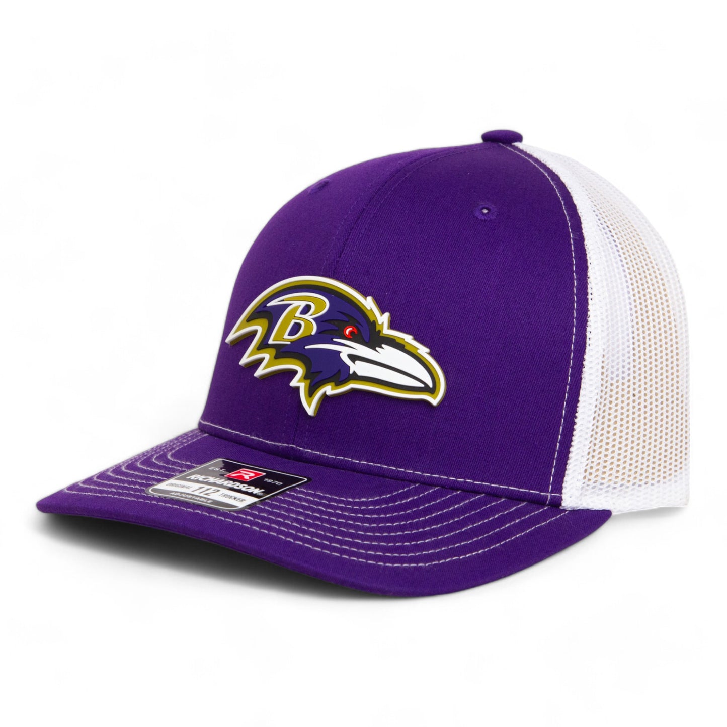 Baltimore Ravens 3D Snapback Trucker Hat- Purple/ White