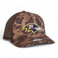 Baltimore Ravens 3D Snapback Trucker Hat- Bark Duck Camo/ Brown