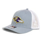 Baltimore Ravens 3D Snapback Trucker Hat- Heather Grey/ White