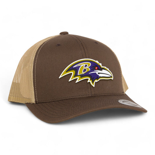 Baltimore Ravens 3D YP Snapback Trucker Hat- Brown/ Tan