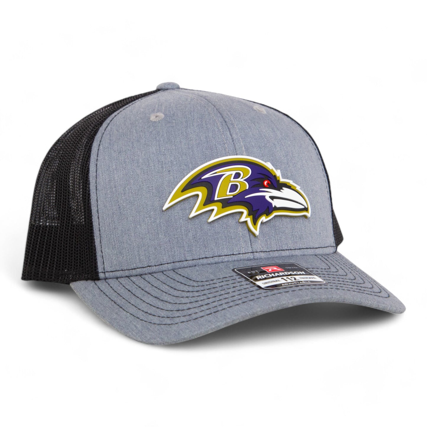 Baltimore Ravens 3D Snapback Trucker Hat- Heather Grey/ Black