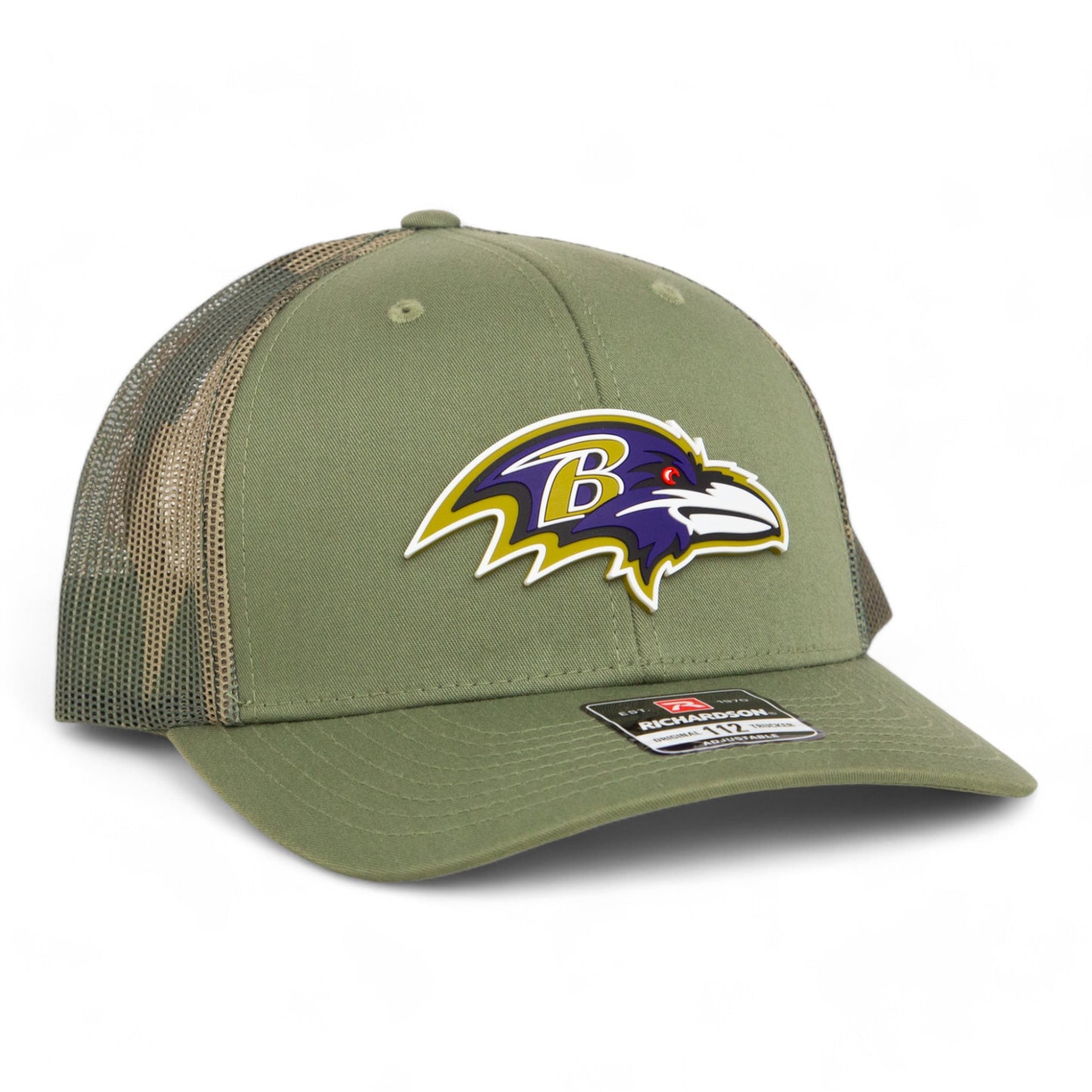 Baltimore Ravens 3D Snapback Trucker Hat- Loden/ Green Camo