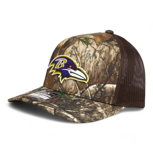 Baltimore Ravens 3D Snapback Trucker Hat- Realtree Edge/ Brown