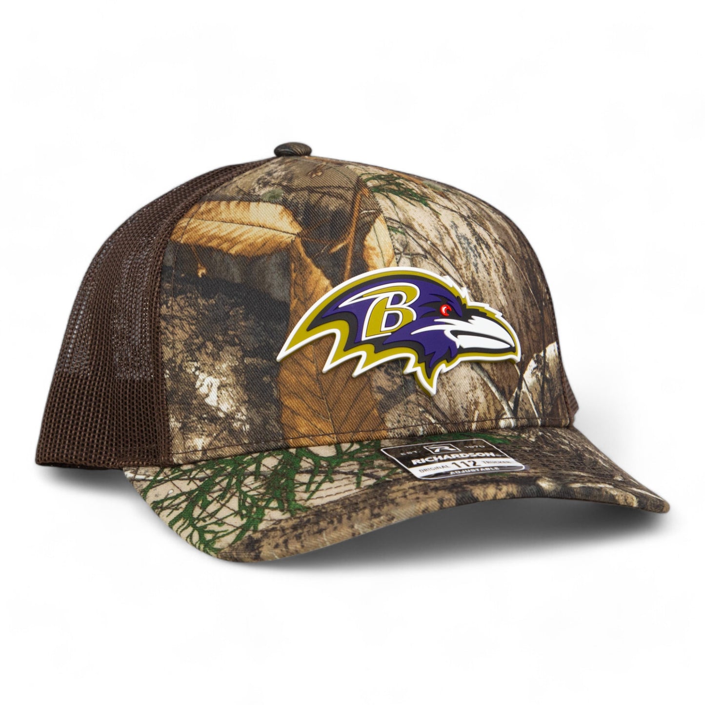 Baltimore Ravens 3D Snapback Trucker Hat- Realtree Edge/ Brown