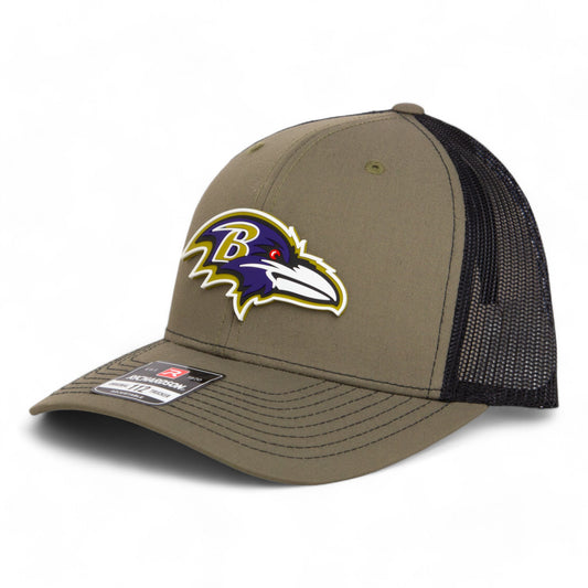 Baltimore Ravens 3D Snapback Trucker Hat- Loden/ Black