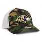 Baltimore Ravens 3D Snapback Trucker Hat- Army Camo/ White