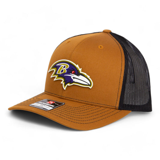 Baltimore Ravens 3D Snapback Trucker Hat- Caramel/ Black