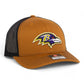 Baltimore Ravens 3D Snapback Trucker Hat- Caramel/ Black