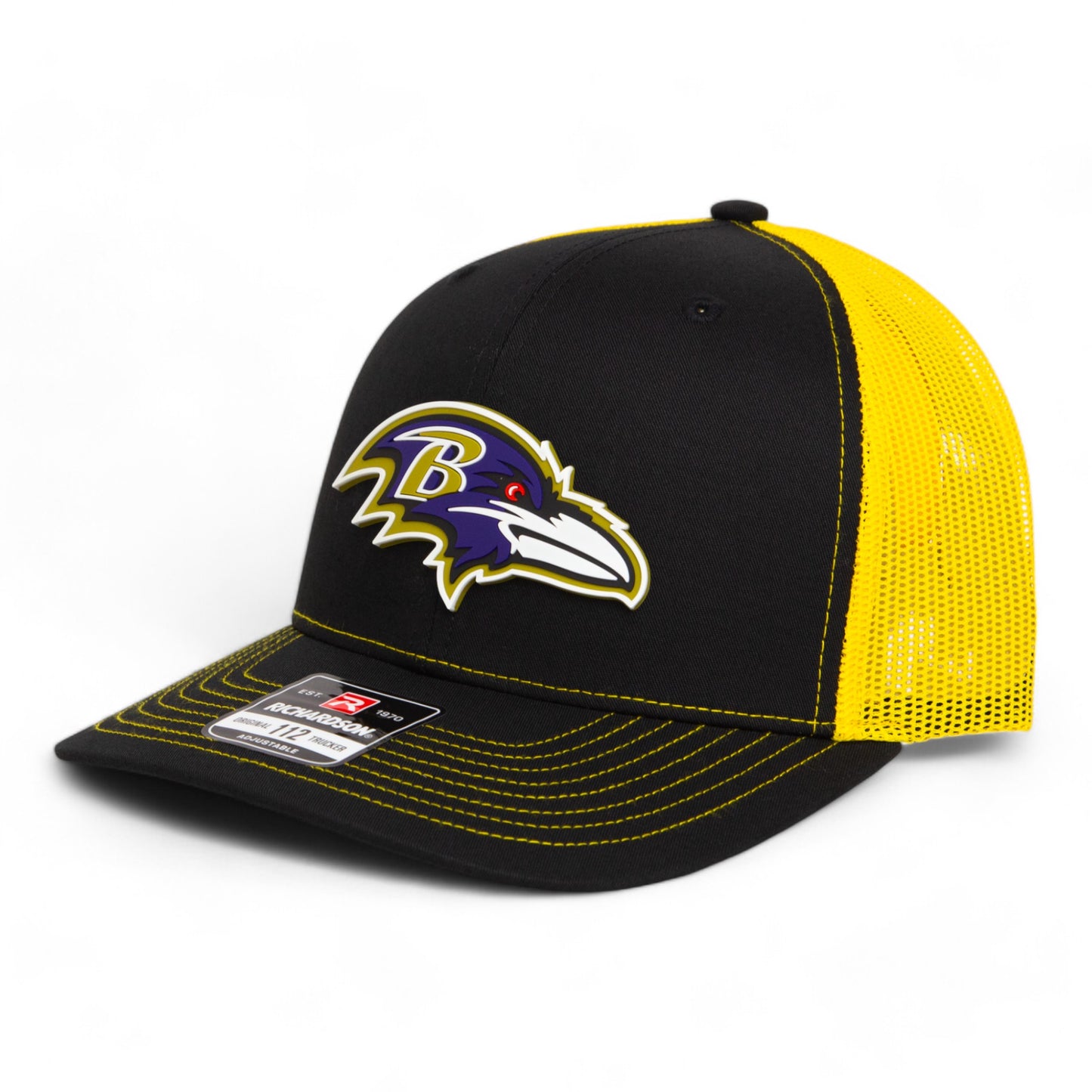 Baltimore Ravens 3D Snapback Trucker Hat- Black/ Yellow