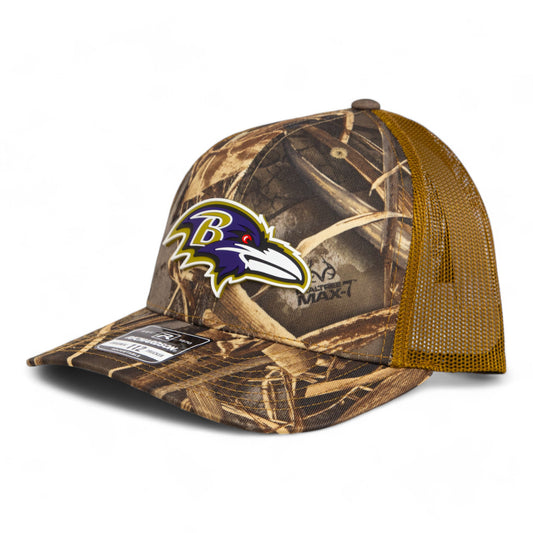 Baltimore Ravens 3D Snapback Trucker Hat- Realtree Max 7/ Buck