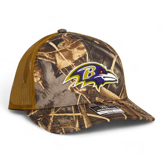 Baltimore Ravens 3D Snapback Trucker Hat- Realtree Max 7/ Buck