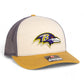 Baltimore Ravens 3D Snapback Trucker Hat- Mink Beige/ Charcoal/ Amber Gold