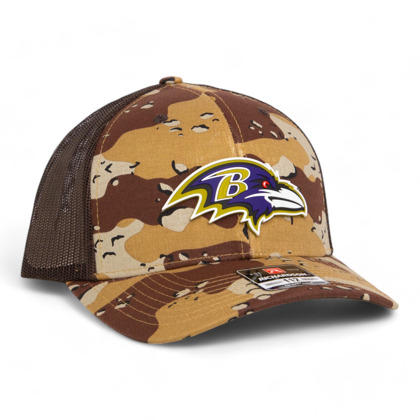 Baltimore Ravens 3D Snapback Trucker Hat- Desert Camo/ Brown