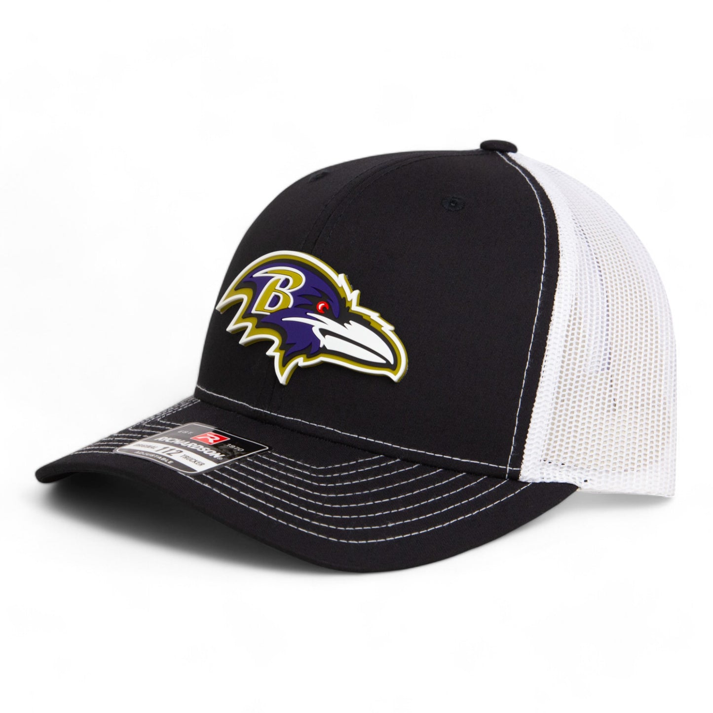 Baltimore Ravens 3D Snapback Trucker Hat- Black/ White