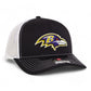 Baltimore Ravens 3D Snapback Trucker Hat- Black/ White