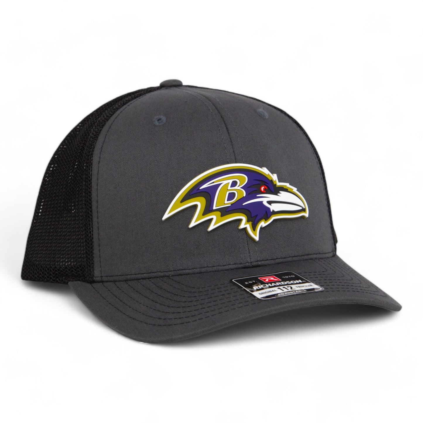 Baltimore Ravens 3D Snapback Trucker Hat- Charcoal/ Black