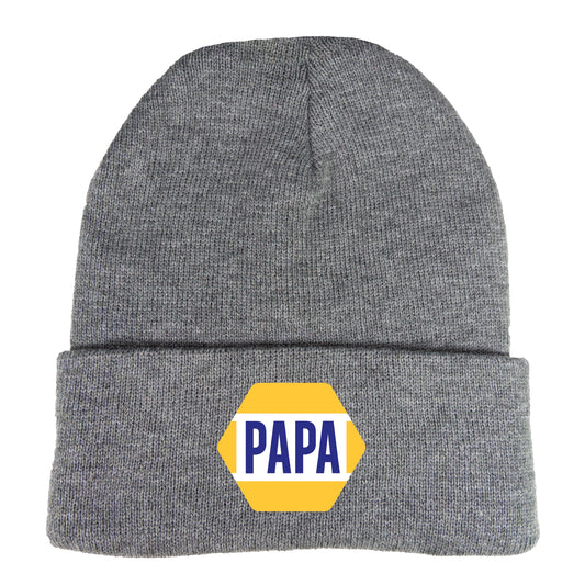 PAPA Know How 3D 12 in Knit Beanie- Dark Heather Grey - Ten Gallon Hat Co.
