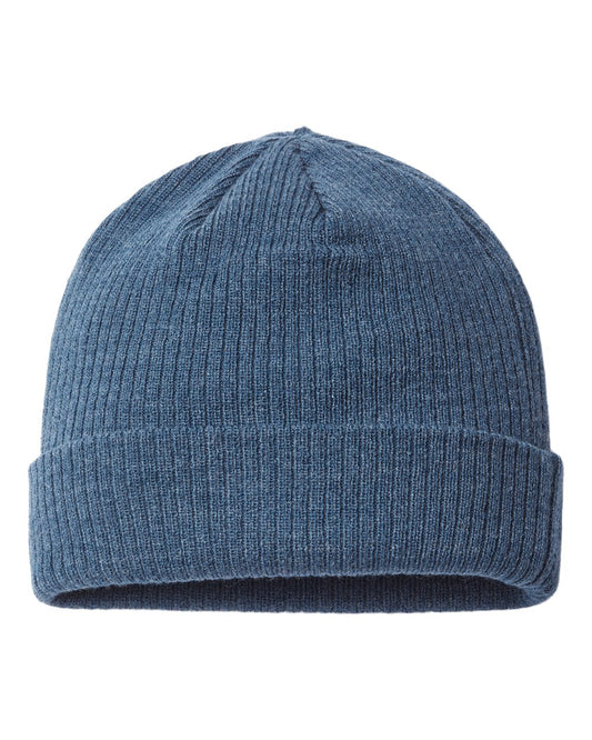 Champion Ribbed Cuffed Beanie- Heather Slate Blue - Ten Gallon Hat Co.