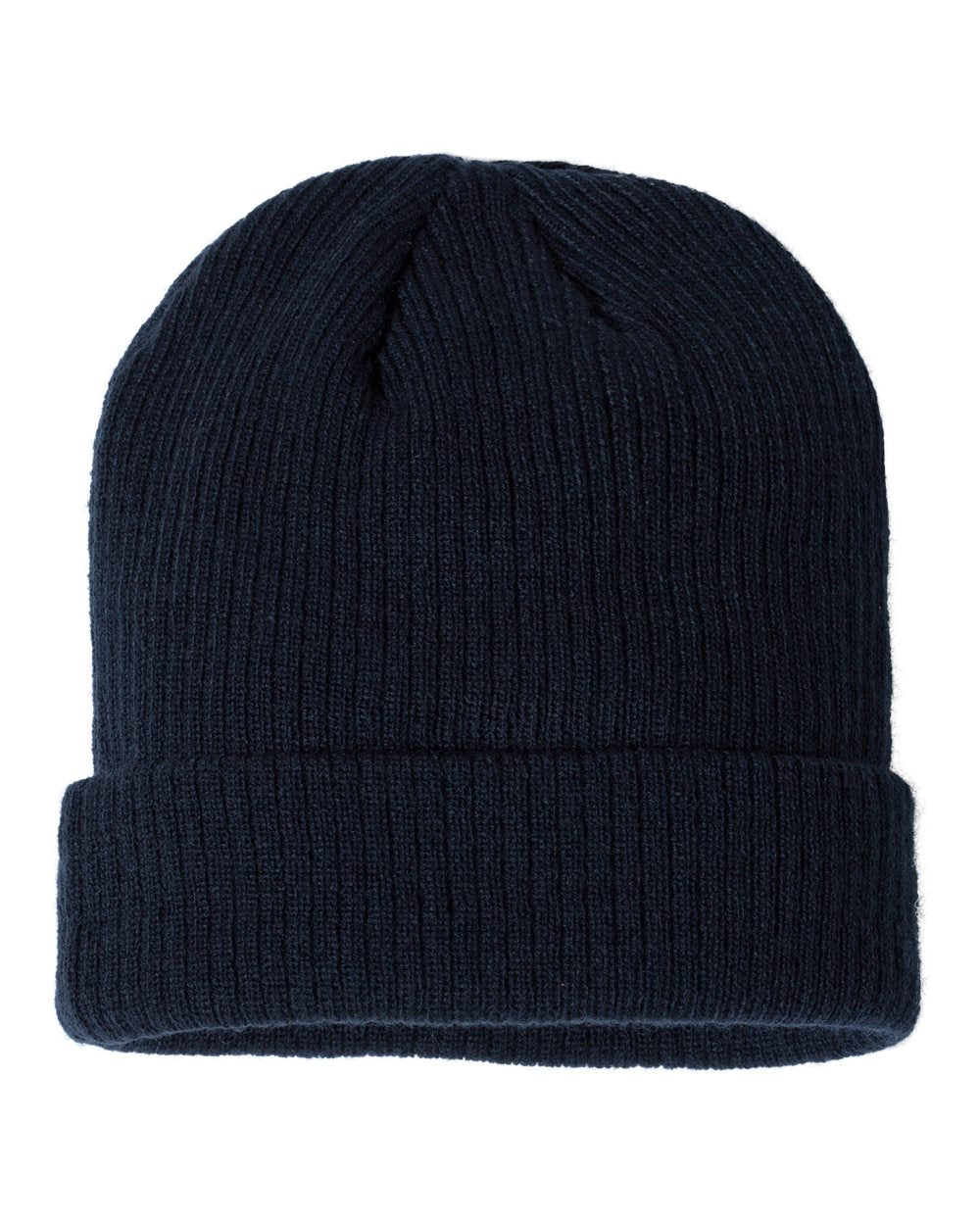 Champion Ribbed Cuffed Beanie- Navy - Ten Gallon Hat Co.