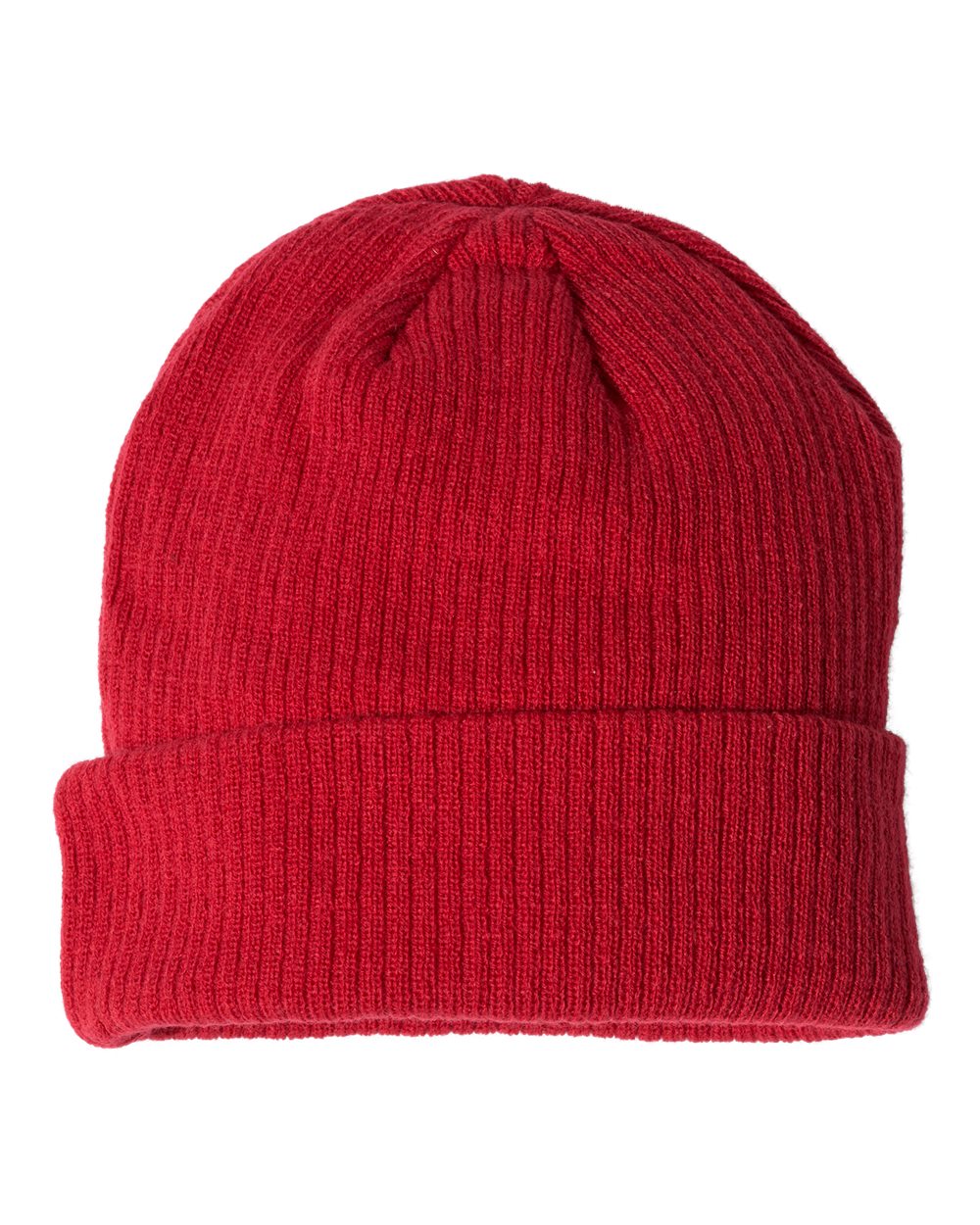 Champion Ribbed Cuffed Beanie- Red Scarlet - Ten Gallon Hat Co.