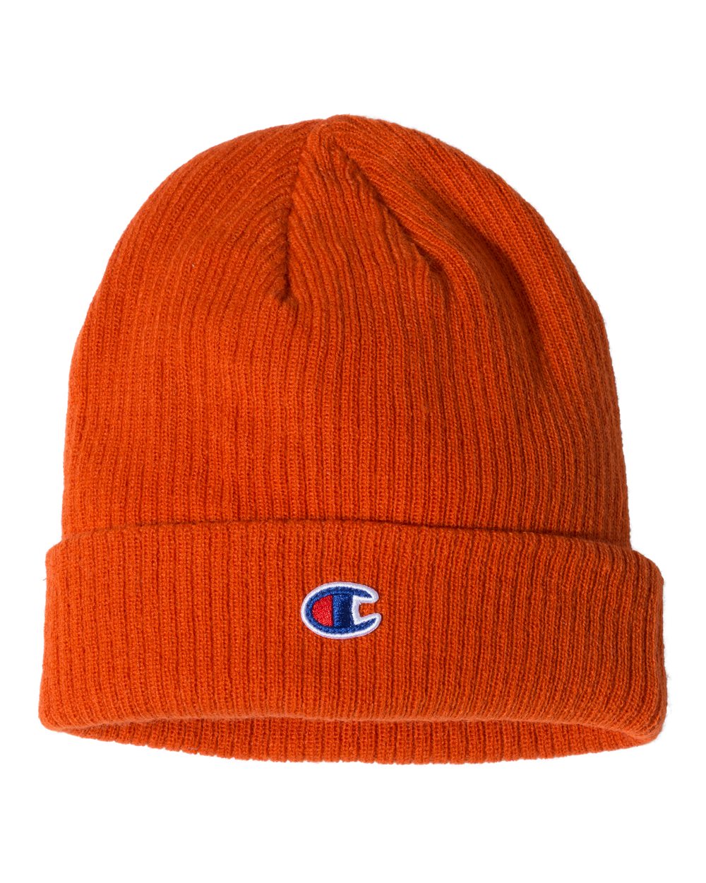 Champion Ribbed Cuffed Beanie- Spicy Orange - Ten Gallon Hat Co.