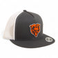 Chicago Bears 3D YP Snapback Flat Bill Trucker Hat- Charcoal/ White