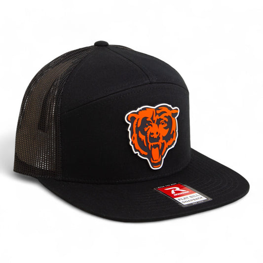 Chicago Bears 3D Snapback Seven-Panel Flat Bill Trucker Hat- Black