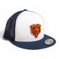 Chicago Bears 3D YP Snapback Flat Bill Trucker Hat- White/ Navy