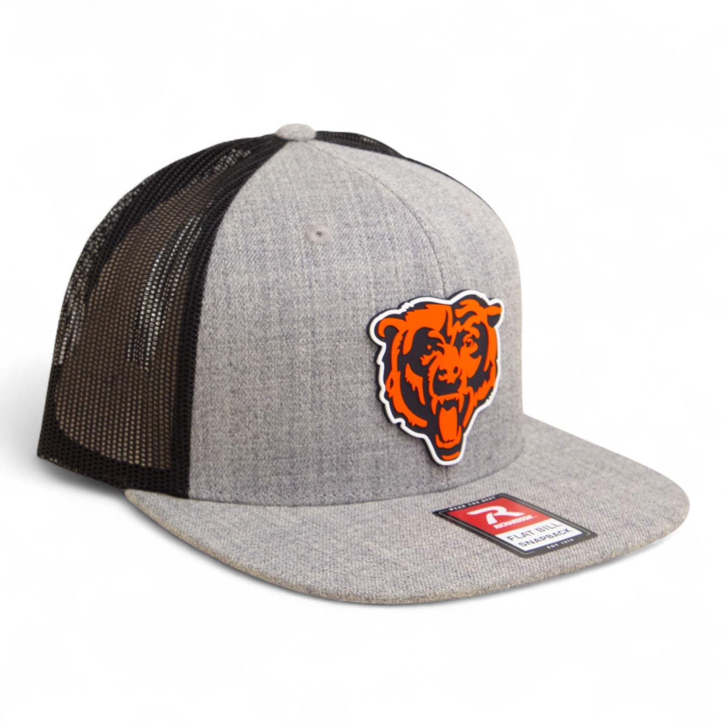 Chicago Bears 3D Wool Blend Flat Bill Hat- Heather Grey/ Black