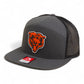 Chicago Bears 3D Snapback Seven-Panel Flat Bill Trucker Hat- Charcoal/ Black