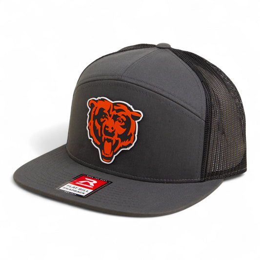 Chicago Bears 3D Snapback Seven-Panel Flat Bill Trucker Hat- Charcoal/ Black