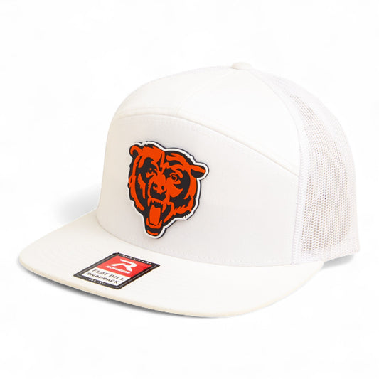 Chicago Bears 3D Snapback Seven-Panel Flat Bill Trucker Hat- White