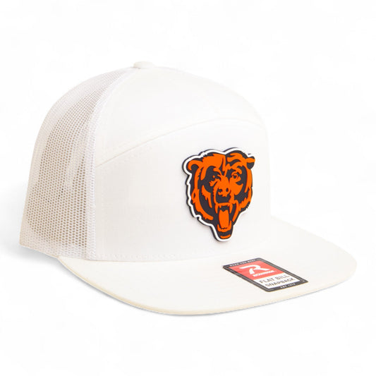 Chicago Bears 3D Snapback Seven-Panel Flat Bill Trucker Hat- White