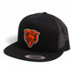 Chicago Bears 3D YP Snapback Flat Bill Trucker Hat- Black