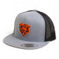Chicago Bears 3D YP Snapback Flat Bill Trucker Hat- Heather Grey/ Black