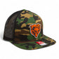 Chicago Bears 3D Wool Blend Flat Bill Hat- Army Camo/ Black