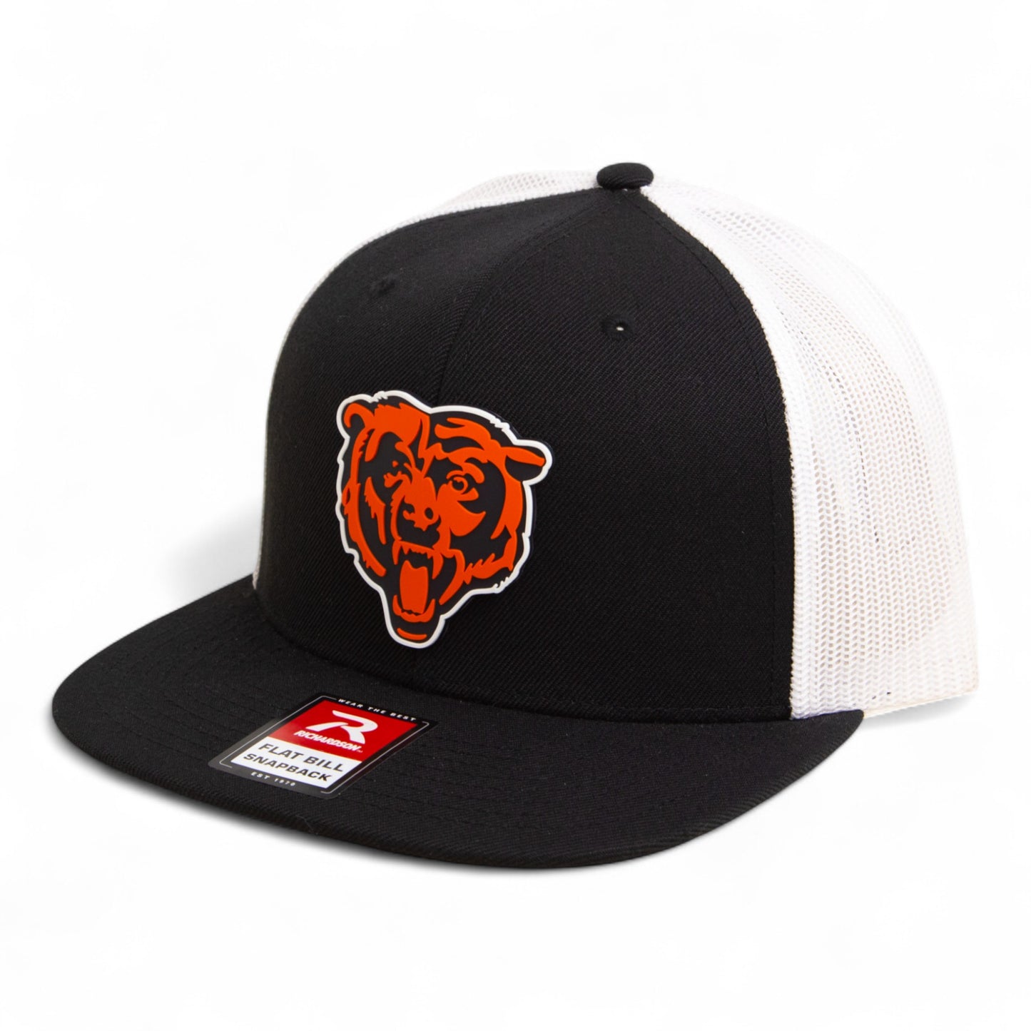 Chicago Bears 3D Wool Blend Flat Bill Hat- Black/ White