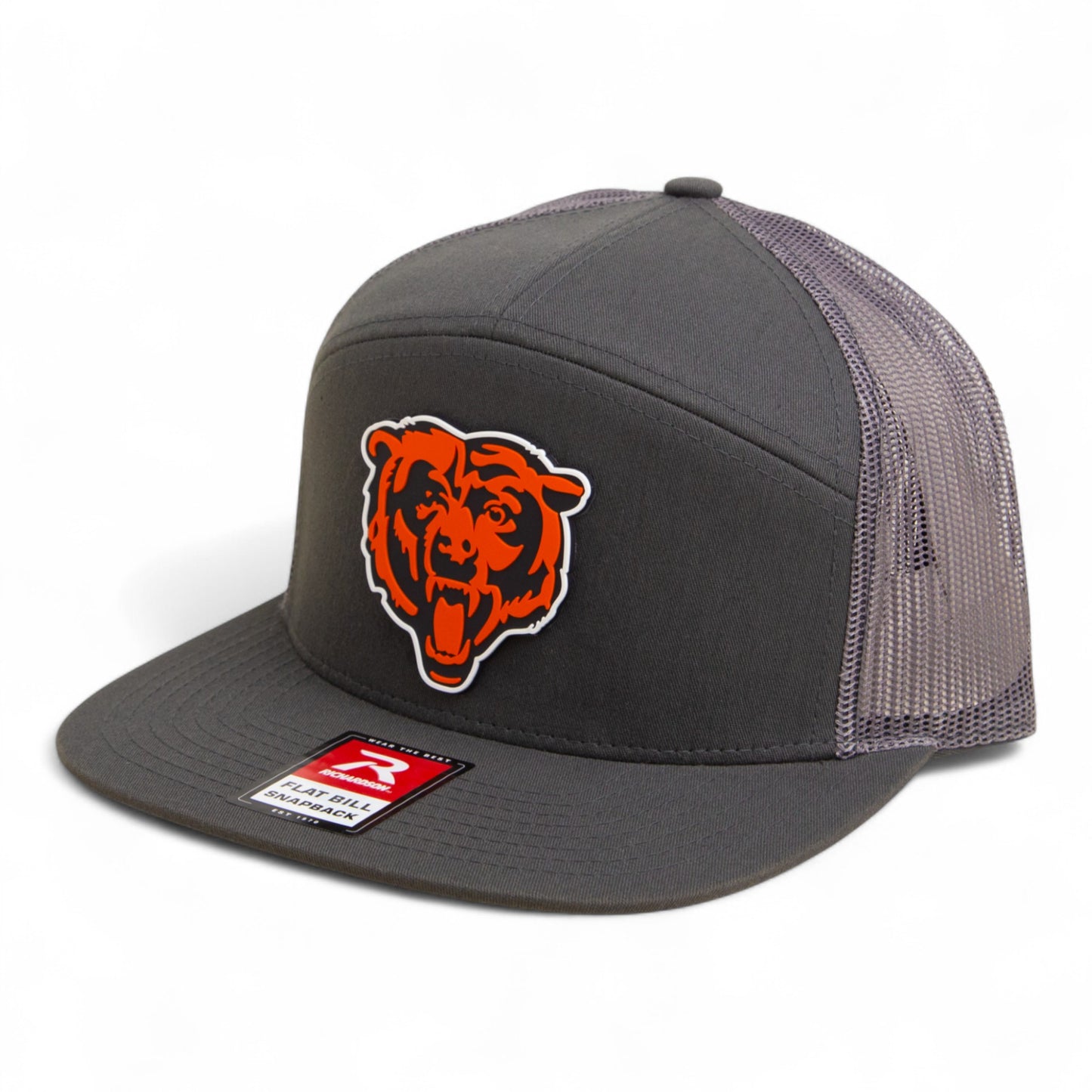 Chicago Bears 3D Snapback Seven-Panel Flat Bill Trucker Hat- Charcoal