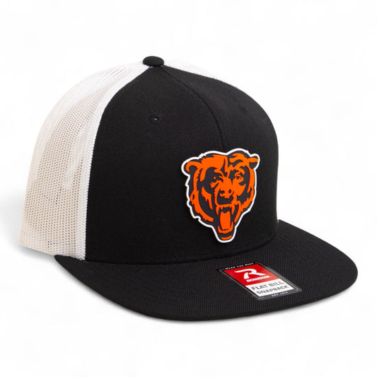 Chicago Bears 3D Wool Blend Flat Bill Hat- Black/ White