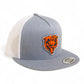 Chicago Bears 3D YP Snapback Flat Bill Trucker Hat- Heather Grey/ White