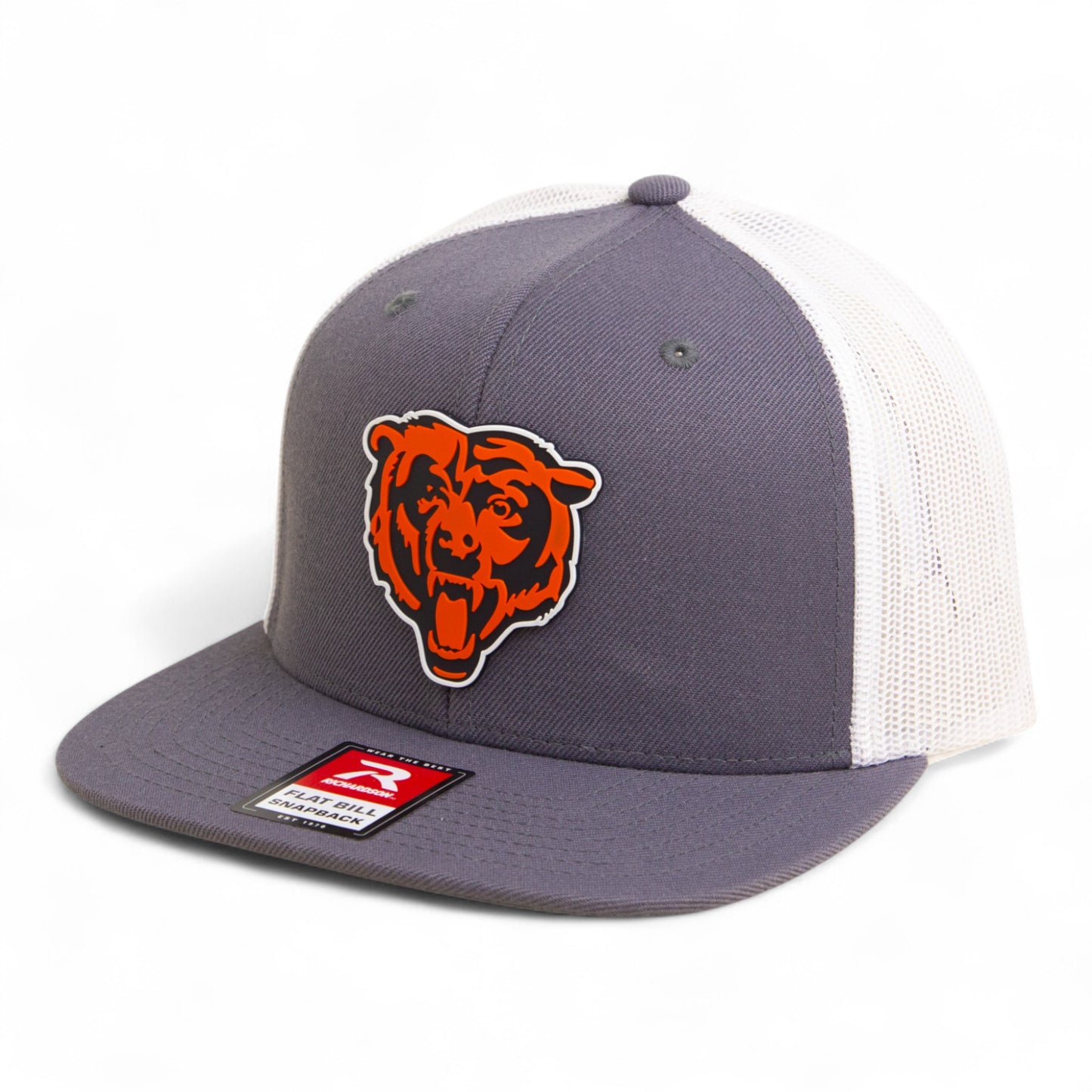 Chicago Bears 3D Wool Blend Flat Bill Hat- Charcoal/ White