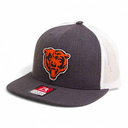 Chicago Bears 3D Wool Blend Flat Bill Hat- Heather Charcoal/ White