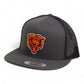 Chicago Bears 3D YP Snapback Flat Bill Trucker Hat- Charcoal/ Black