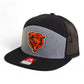 Chicago Bears 3D Snapback Seven-Panel Flat Bill Trucker Hat- Heather Grey/ Black