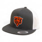 Chicago Bears 3D YP Snapback Flat Bill Trucker Hat- Charcoal/ White