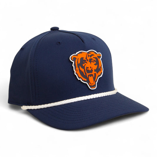 Chicago Bears 3D Five Panel Classic Rope Hat- Navy/ White
