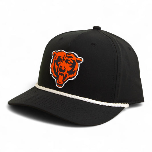 Chicago Bears 3D Five Panel Classic Rope Hat- Black/ White