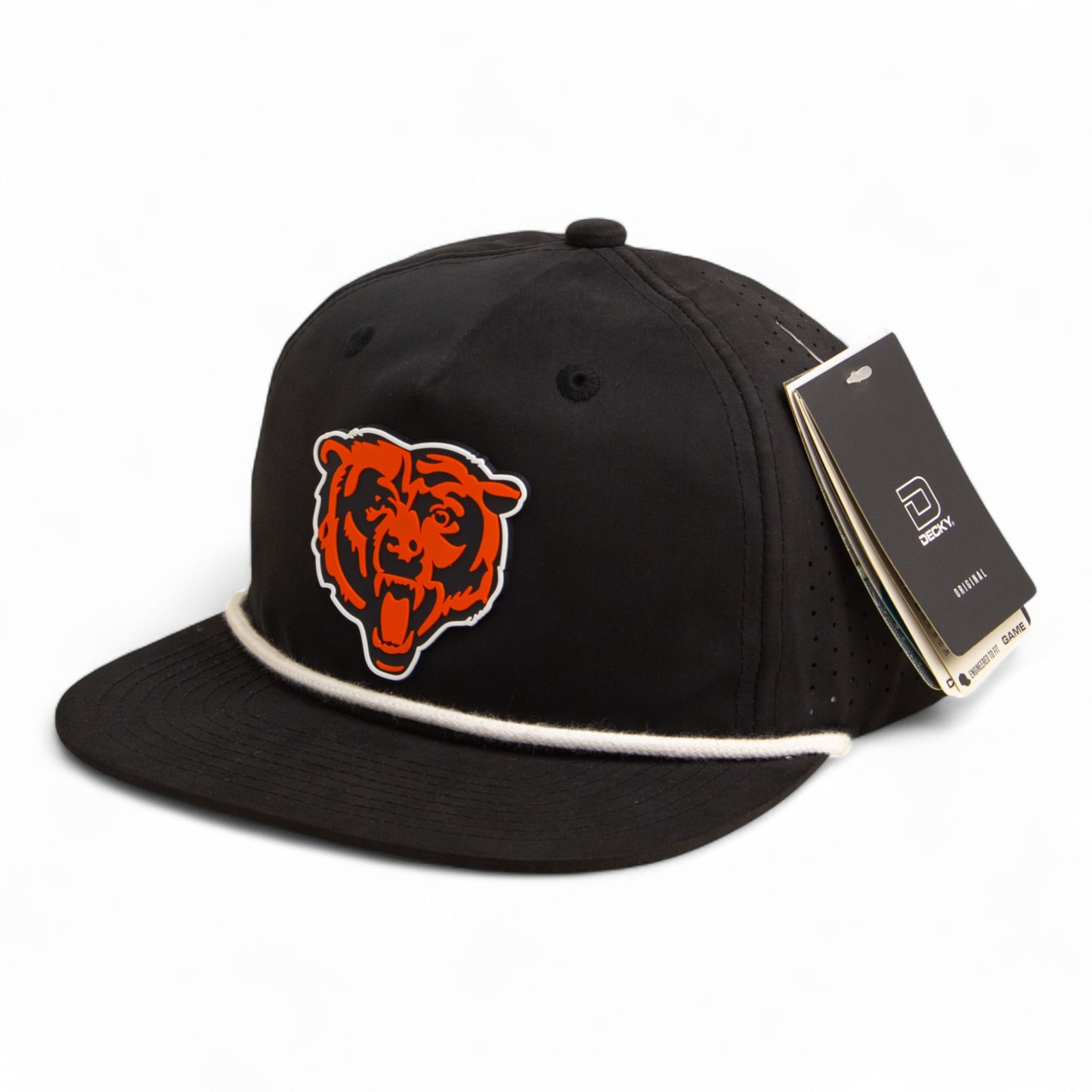 Chicago Bears 3D Perforated Rope Hat- Black/ White