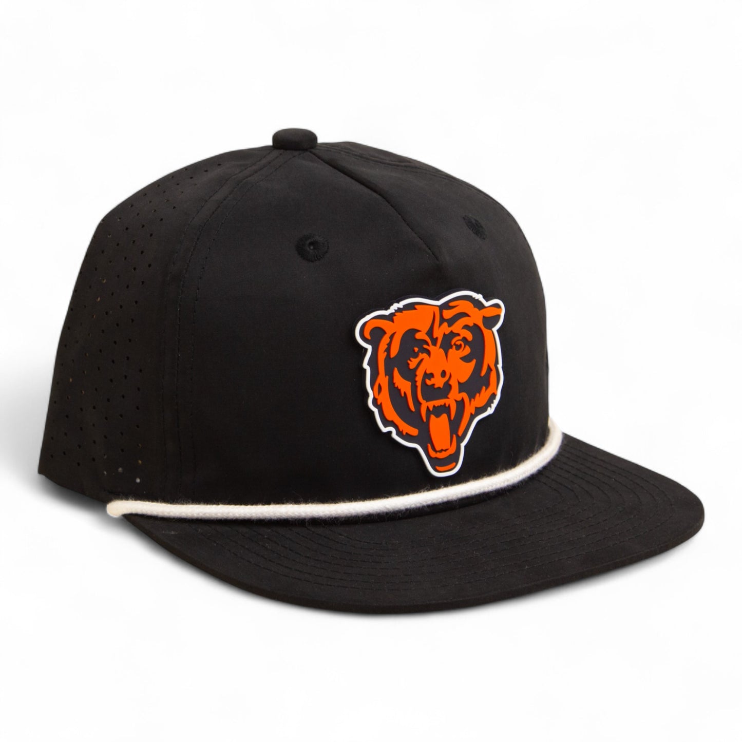 Chicago Bears 3D Perforated Rope Hat- Black/ White